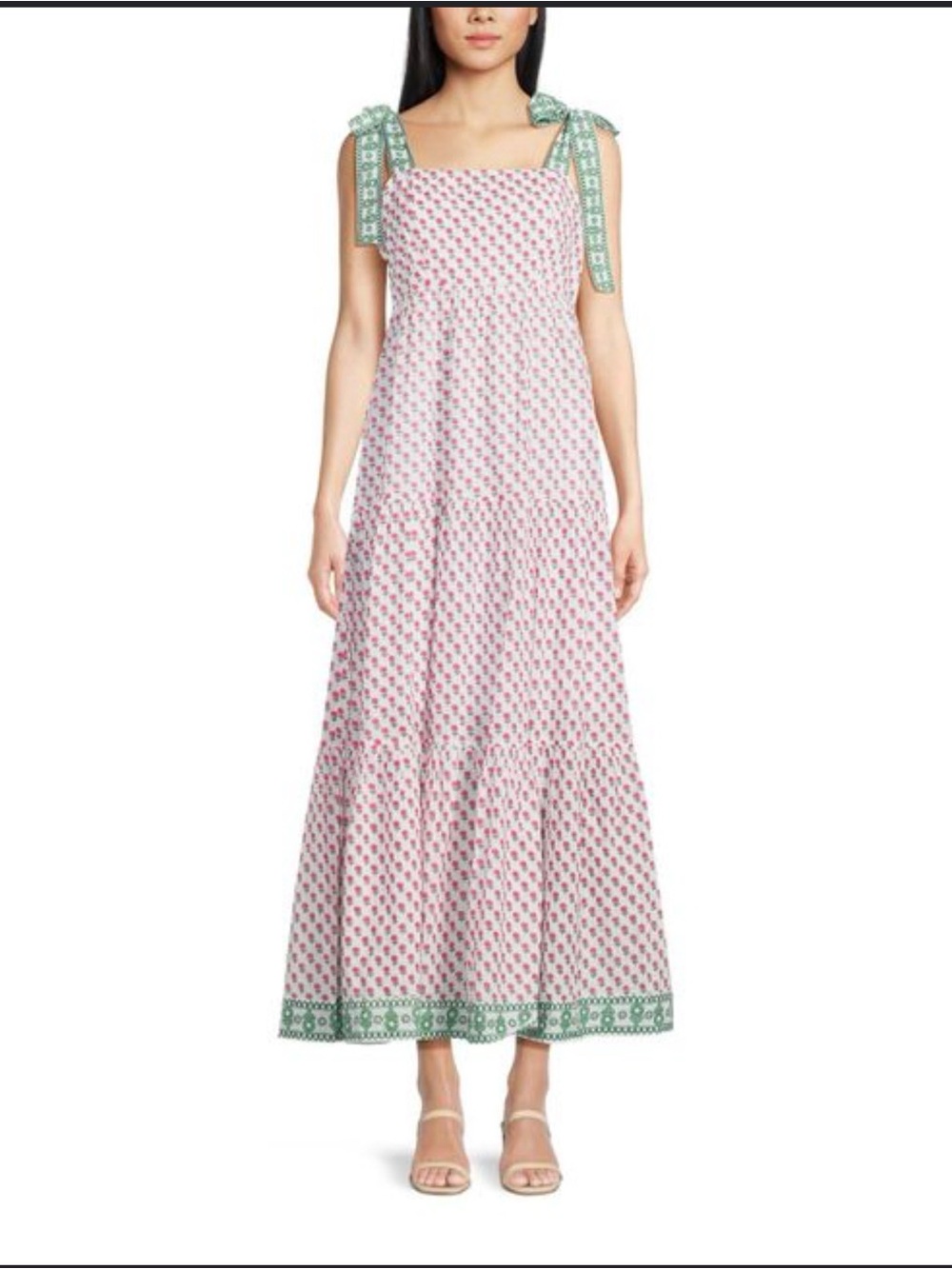 Aspiga Floral Tie-Shoulder Maxi Dress